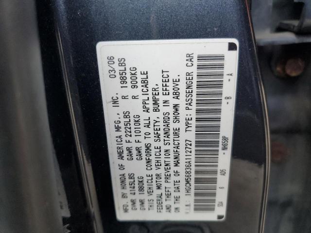 Photo 12 VIN: 1HGCM56836A112727 - HONDA ACCORD 