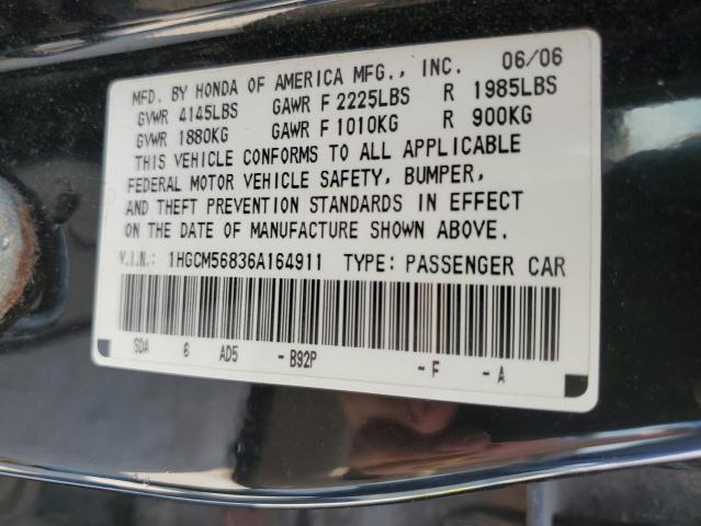 Photo 11 VIN: 1HGCM56836A164911 - HONDA ACCORD EX 