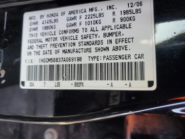 Photo 11 VIN: 1HGCM56837A069198 - HONDA ACCORD EX 