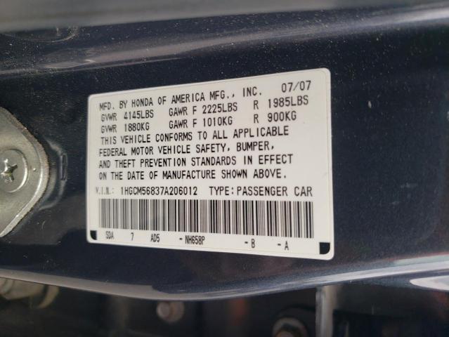 Photo 11 VIN: 1HGCM56837A206012 - HONDA ACCORD EX 