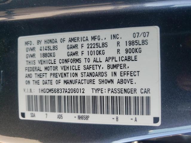 Photo 11 VIN: 1HGCM56837A206012 - HONDA ACCORD EX 