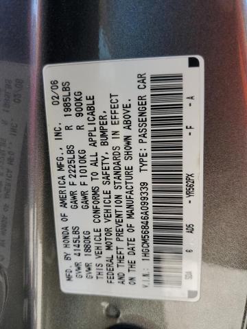 Photo 11 VIN: 1HGCM56846A099339 - HONDA ACCORD 