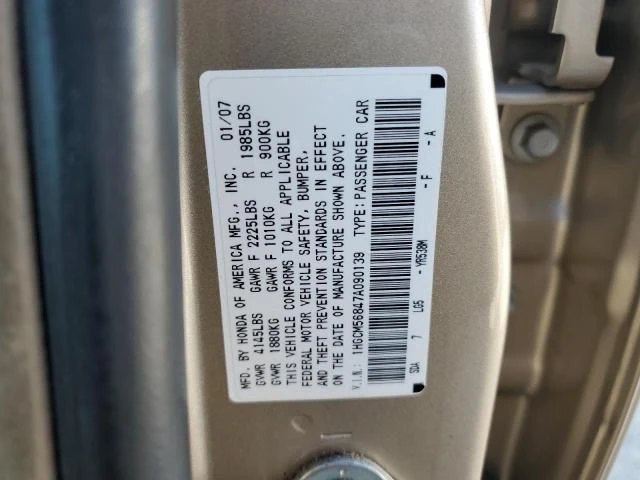 Photo 11 VIN: 1HGCM56847A090139 - HONDA ACCORD EX 