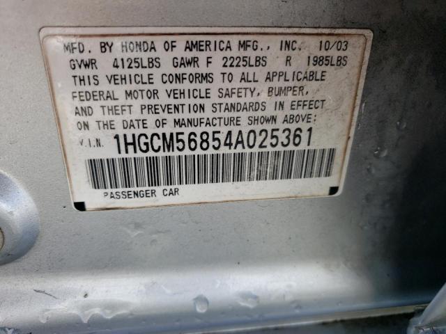 Photo 11 VIN: 1HGCM56854A025361 - HONDA ACCORD EX 