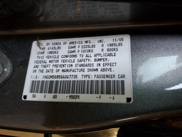 Photo 11 VIN: 1HGCM56856A047735 - HONDA ACCORD EX 