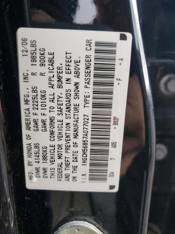 Photo 11 VIN: 1HGCM56857A077027 - HONDA ACCORD 