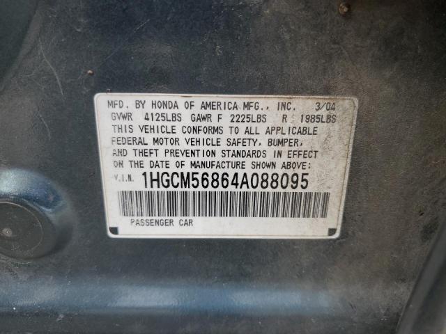 Photo 12 VIN: 1HGCM56864A088095 - HONDA ACCORD EX 