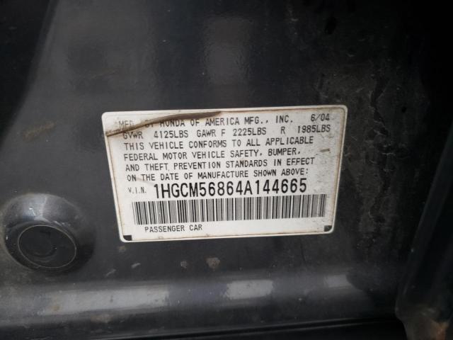 Photo 12 VIN: 1HGCM56864A144665 - HONDA ACCORD EX 