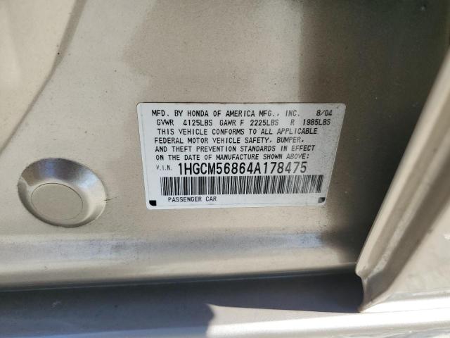 Photo 11 VIN: 1HGCM56864A178475 - HONDA ACCORD 