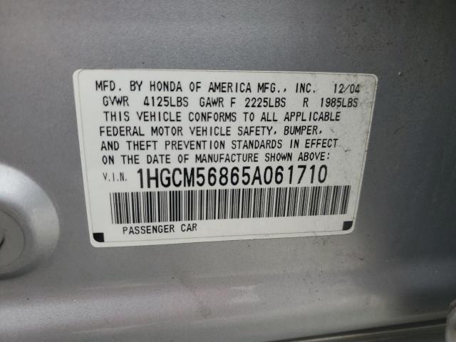 Photo 11 VIN: 1HGCM56865A061710 - HONDA ACCORD 