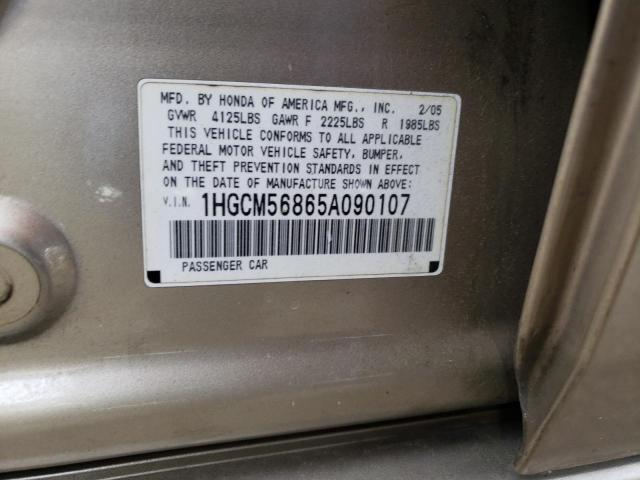 Photo 11 VIN: 1HGCM56865A090107 - HONDA ACCORD 