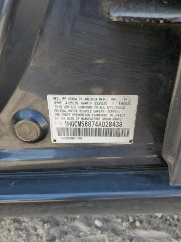 Photo 11 VIN: 1HGCM56874A028438 - HONDA ACCORD EX 