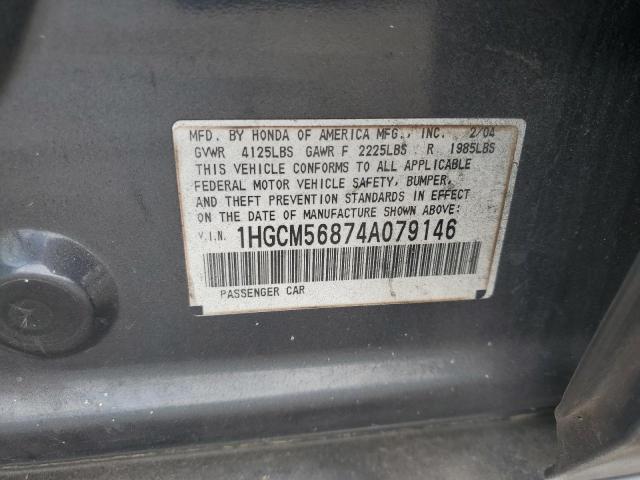 Photo 11 VIN: 1HGCM56874A079146 - HONDA ACCORD EX 