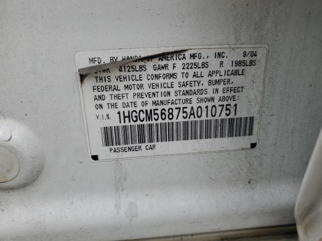 Photo 11 VIN: 1HGCM56875A010751 - HONDA ACCORD 