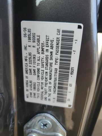 Photo 11 VIN: 1HGCM56876A171649 - HONDA ACCORD EX 