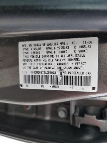 Photo 11 VIN: 1HGCM56877A051948 - HONDA ACCORD 