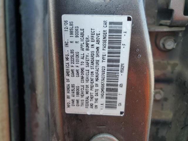 Photo 12 VIN: 1HGCM56877A074923 - HONDA ACCORD EX 