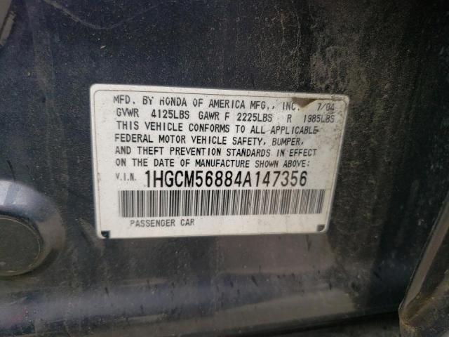 Photo 11 VIN: 1HGCM56884A147356 - HONDA ACCORD EX 