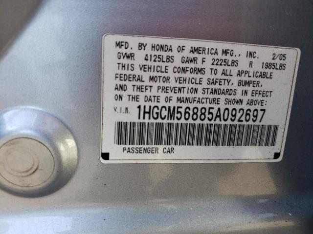 Photo 11 VIN: 1HGCM56885A092697 - HONDA ACCORD EX 