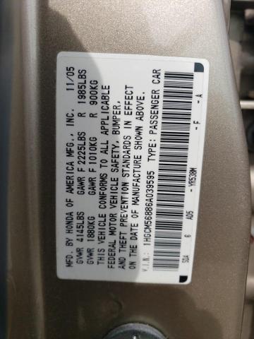 Photo 11 VIN: 1HGCM56886A039595 - HONDA ACCORD 