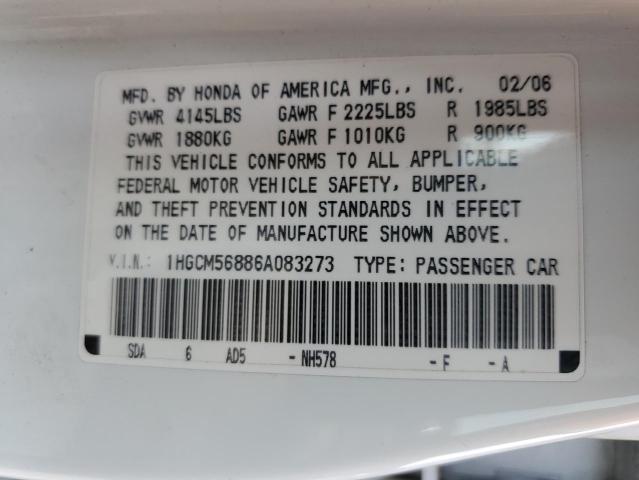 Photo 11 VIN: 1HGCM56886A083273 - HONDA ACCORD 