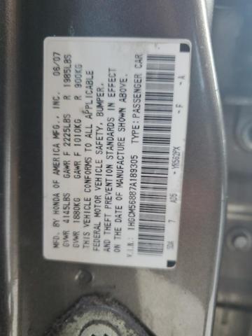 Photo 11 VIN: 1HGCM56887A189305 - HONDA ACCORD EX 