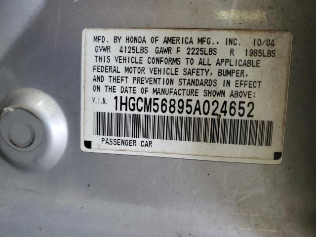 Photo 11 VIN: 1HGCM56895A024652 - HONDA ACCORD 