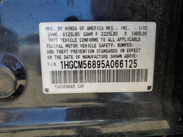 Photo 11 VIN: 1HGCM56895A066125 - HONDA ACCORD EX 