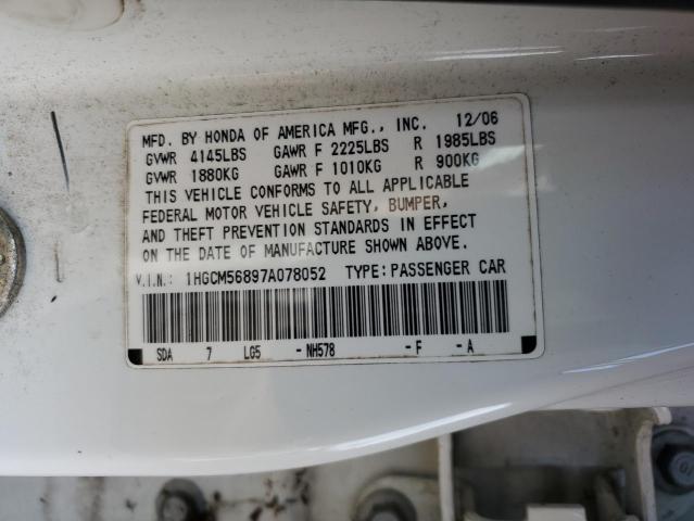 Photo 11 VIN: 1HGCM56897A078052 - HONDA ACCORD EX 