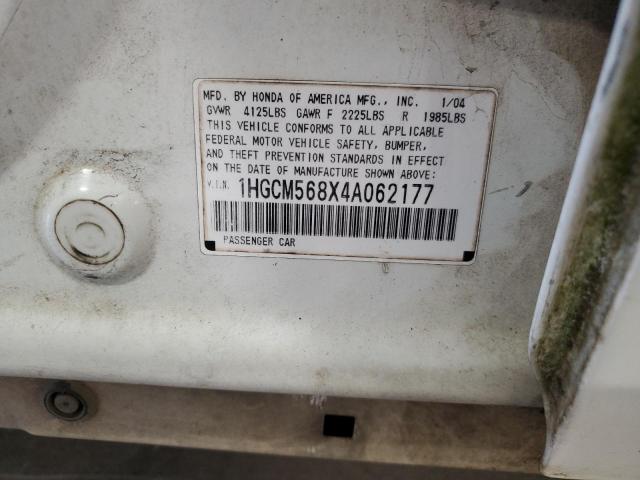 Photo 12 VIN: 1HGCM568X4A062177 - HONDA ACCORD 