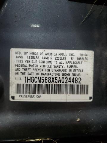 Photo 11 VIN: 1HGCM568X5A024482 - HONDA ACCORD EX 