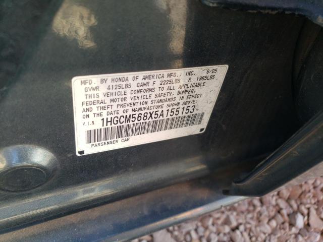 Photo 11 VIN: 1HGCM568X5A155153 - HONDA ACCORD EX 