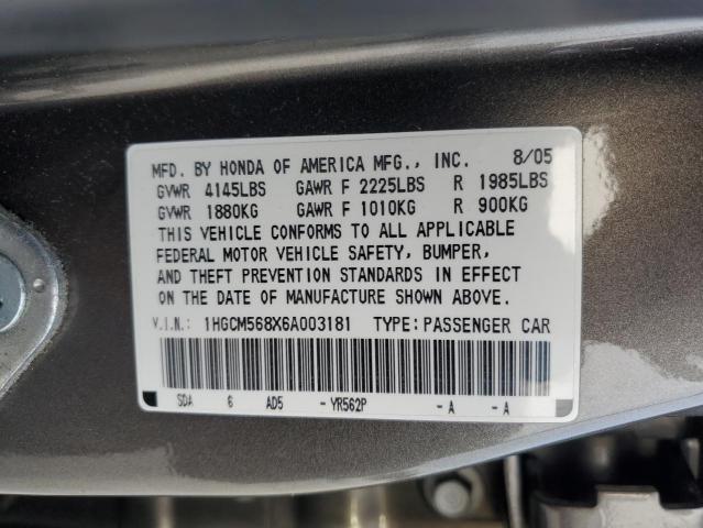 Photo 12 VIN: 1HGCM568X6A003181 - HONDA ACCORD 