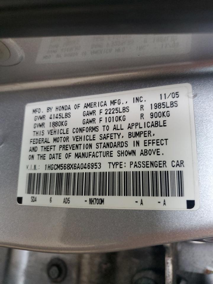 Photo 12 VIN: 1HGCM568X6A046953 - HONDA ACCORD 