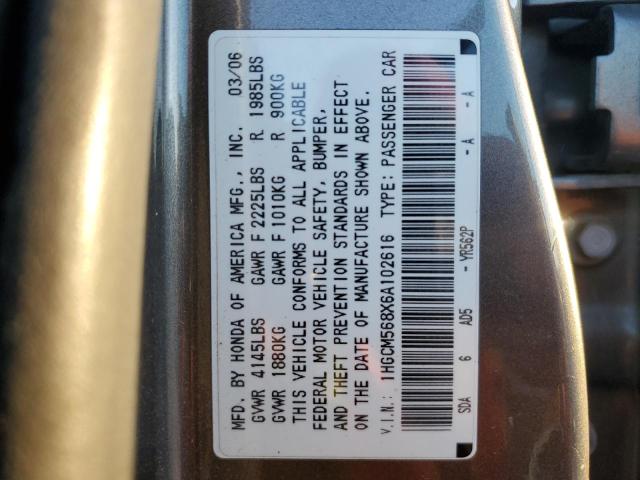 Photo 11 VIN: 1HGCM568X6A102616 - HONDA ACCORD EX 