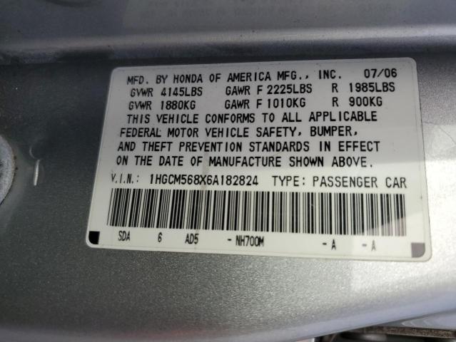 Photo 11 VIN: 1HGCM568X6A182824 - HONDA ACCORD EX 