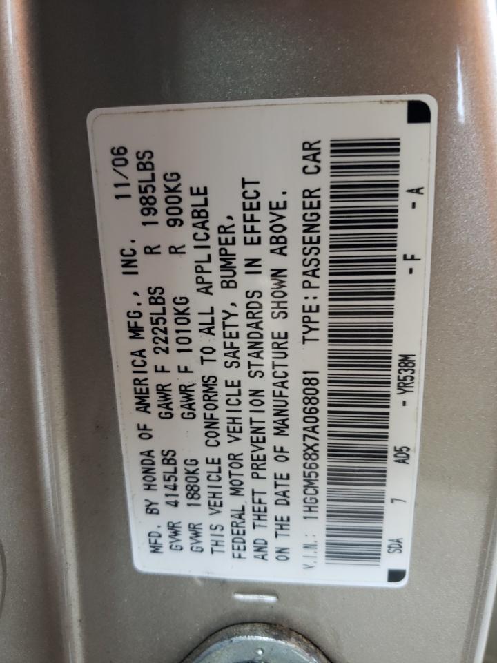 Photo 12 VIN: 1HGCM568X7A068081 - HONDA ACCORD 