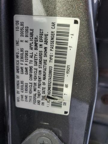 Photo 11 VIN: 1HGCM65527A028803 - HONDA ACCORD 