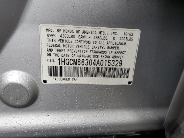 Photo 11 VIN: 1HGCM66304A015329 - HONDA ACCORD LX 