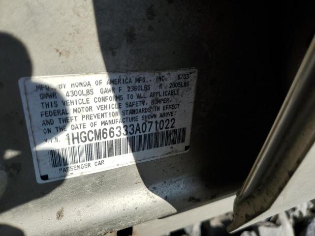 Photo 11 VIN: 1HGCM66333A071022 - HONDA ACCORD 