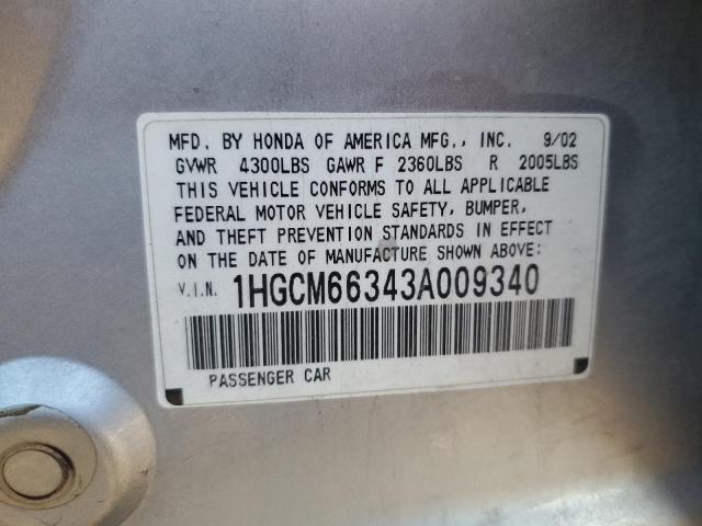 Photo 11 VIN: 1HGCM66343A009340 - HONDA ACCORD 