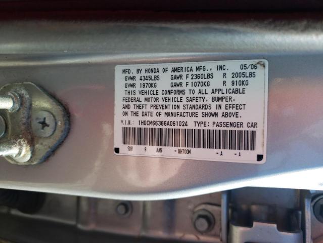 Photo 11 VIN: 1HGCM66366A061024 - HONDA ACCORD 