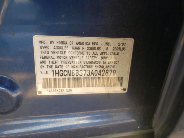 Photo 12 VIN: 1HGCM66373A042879 - HONDA ACCORD LX 