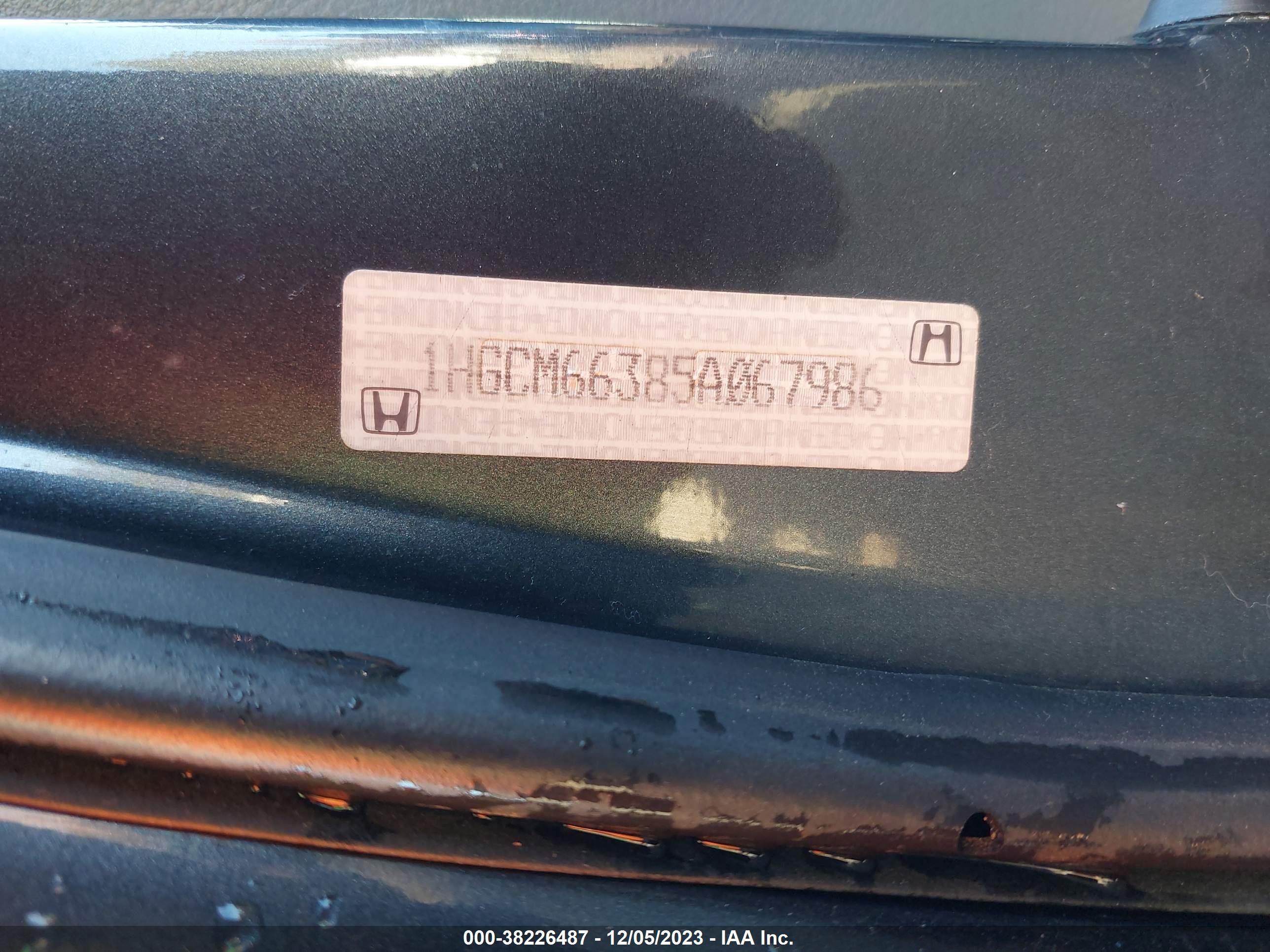 Photo 8 VIN: 1HGCM66385A067986 - HONDA ACCORD 