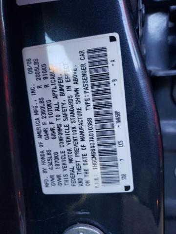 Photo 11 VIN: 1HGCM66407A010368 - HONDA ACCORD 