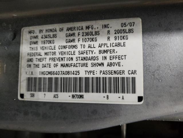 Photo 11 VIN: 1HGCM66407A081425 - HONDA ACCORD 