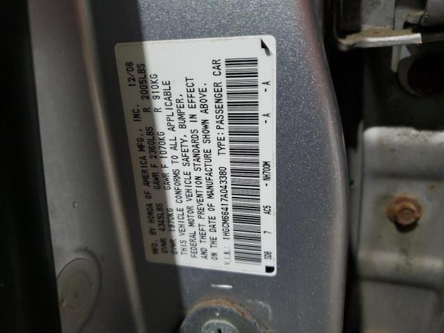 Photo 11 VIN: 1HGCM66417A043380 - HONDA ACCORD 