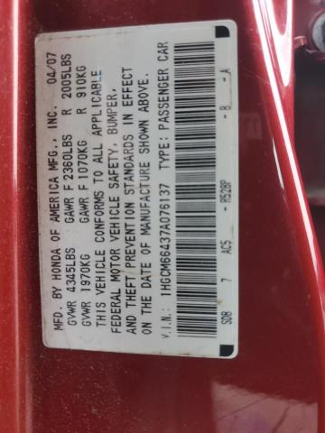 Photo 11 VIN: 1HGCM66437A076137 - HONDA ACCORD SE 