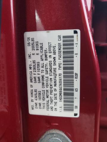 Photo 11 VIN: 1HGCM66447A004170 - HONDA ACCORD SE 