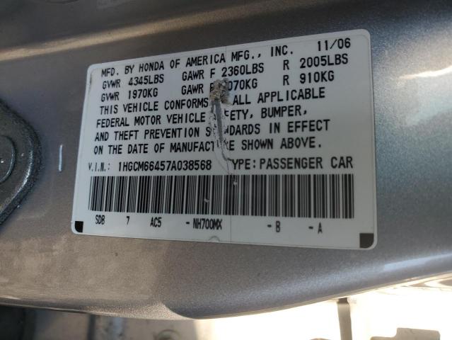 Photo 11 VIN: 1HGCM66457A038568 - HONDA ACCORD SE 